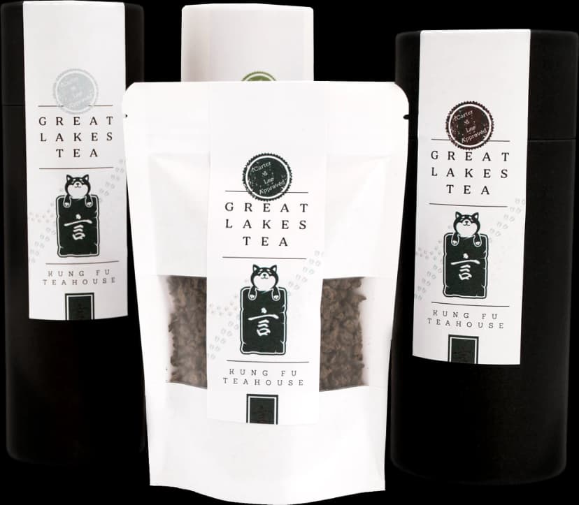 Great Lakes Tea product packaging.